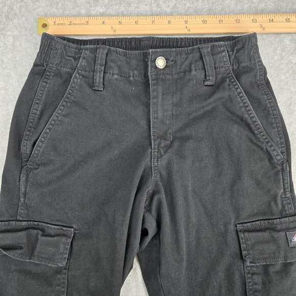Dickies Pants Womens 25 R 26x29 Black Cargo Jogger High Rise Work Elastic Waist - Picture 5 of 12